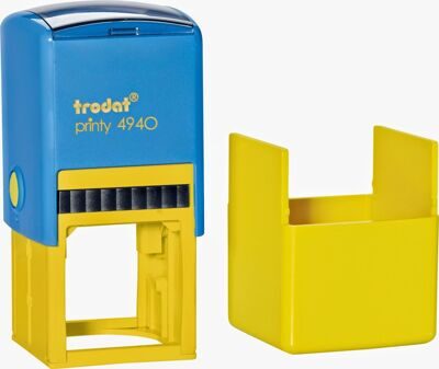4924/4940 Оснастка Trodat для печати пластиковая  Ф40мм, желто-голубая