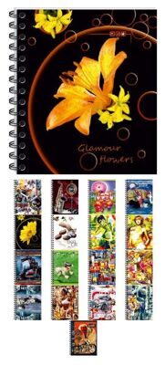 Тетрадь "PL" В5 80л на пружине, картонная обложка, УФ-лак, #