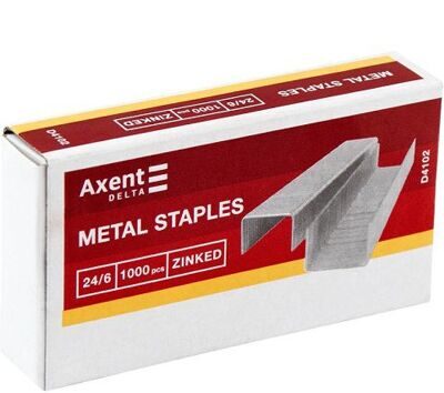 Скоби №24/6 Axent DELTA, 1000шт/уп