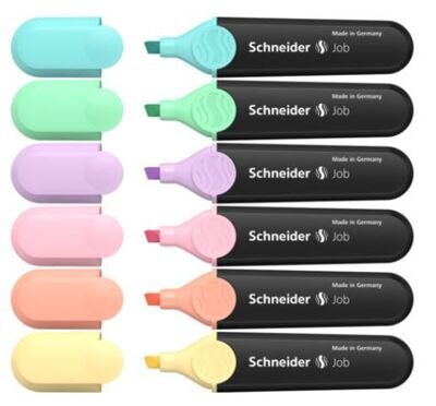 Набор маркеров Schneider JOB 150 текстовых пастель 6 цветов
