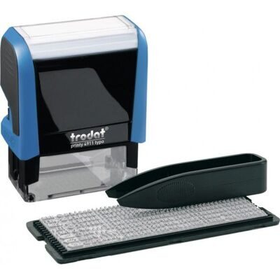 Штамп самонаборный Trodat Printy 4911N  3 строки украинский синий корпус