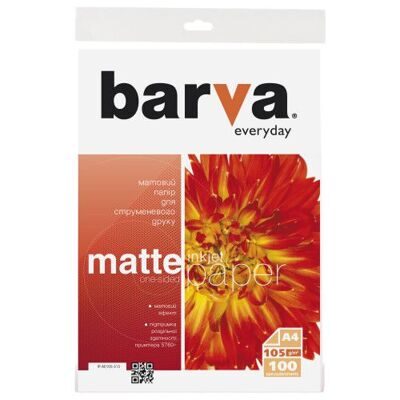 Фотобумага матовая BARVA Everyday, 105g/м2, A4 (100л/уп.)