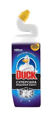 Средство для чистки и дезинфекции WC Туалетный Утенок Суперсила видимый эффект, 900 мл