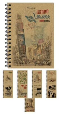 Тетрадь "PL" В6 96л на пружине "KRAFT" картонная обложка, с перфорацией, #