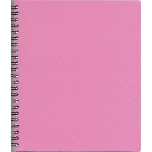 Зошит 'PL' В5 80арк. на пруж. "MICRO" пласт. обкл., рожевий, # (5/80)