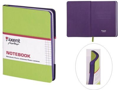 Записная книжка А6- Partner SOFT MINI 80л, # салатовая AXENT 8205