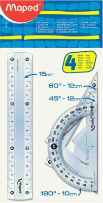 Набор линеек Maped START Mini 15см. (4предмета) в пластиковой упаковке