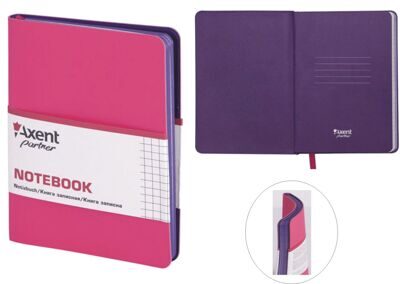 Записная книжка А6- Partner SOFT MINI 80л, # розовая  AXENT 8205