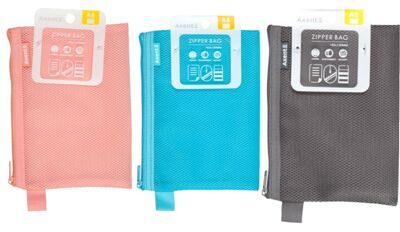 Конверт А6 пластиковый на молнии AXENT 1443 TREVEL цветной