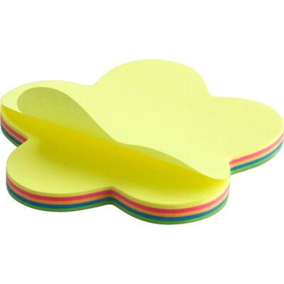 Паперовий клейкий блок AXENT2443 "Цветок" 70х70мм, 50 арк, микс