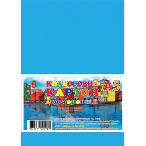 Цветной картон "PL" А5, 10л, 2-х сторонний мелованный