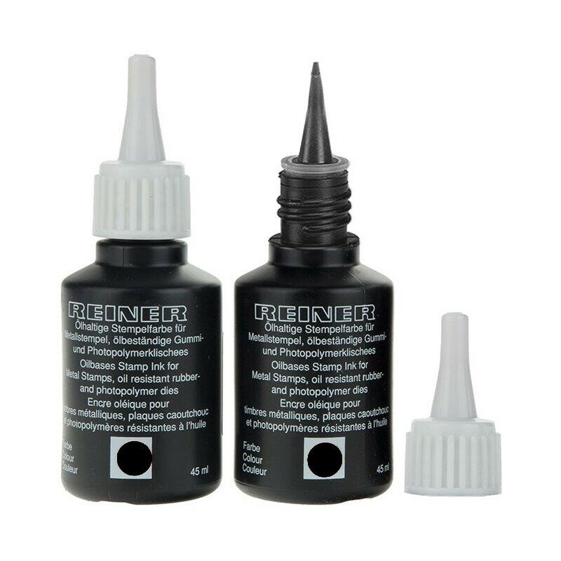 Штемпельная краска на масляной основе REINER R343 45мл черная (00000076020-030)