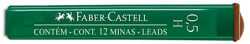 Грифели для механического карандаша 0,5мм Faber-Castell H (12шт/уп)