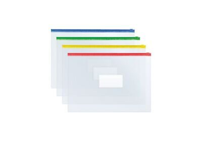 Конверт А4 пластиковый на молнии ECONOMIX с кармашком