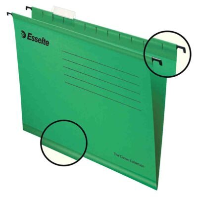 Папка подвесная Esselte PENDAFLEX PLUS FOOLSCAP зеленая