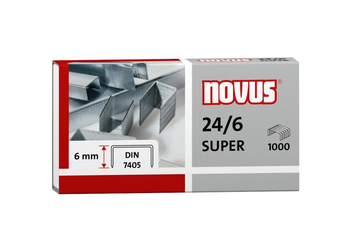 Скобы для степлеров №24/6 NOVUS SUPER 1000шт/уп.