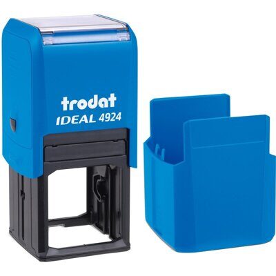 4924 IDEAL Оснастка для печатки пласт. 40х40мм, світло-синя (10)
